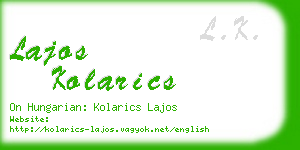 lajos kolarics business card